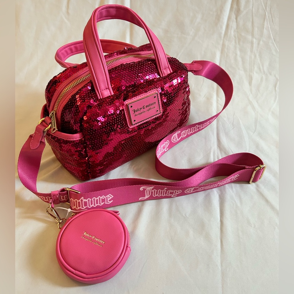 Juicy Couture Pink Sequin Crossbody Bag